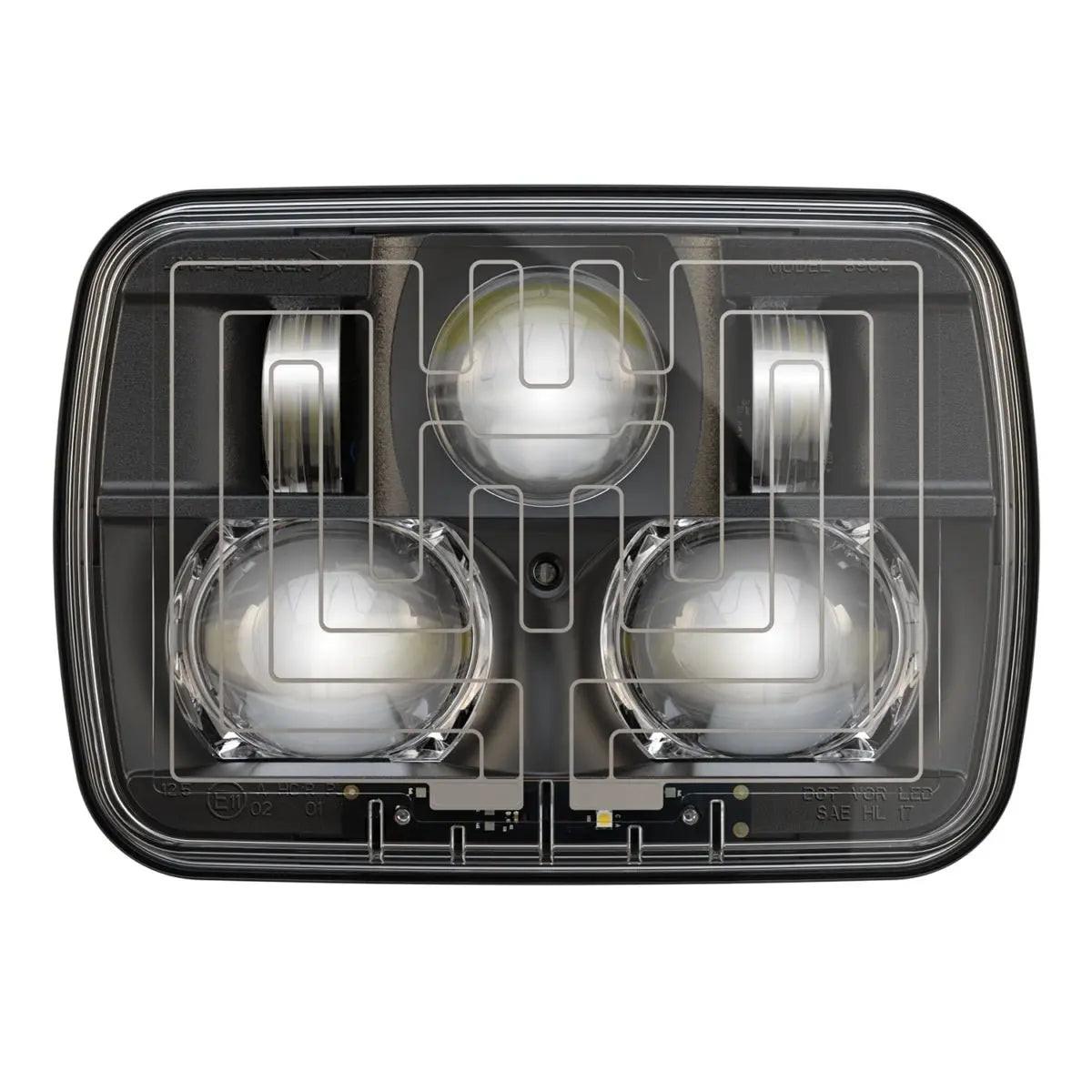 J.W. Speaker 8910 Evolution 2 5x7 Heated LED Headlight – Dual Burn.