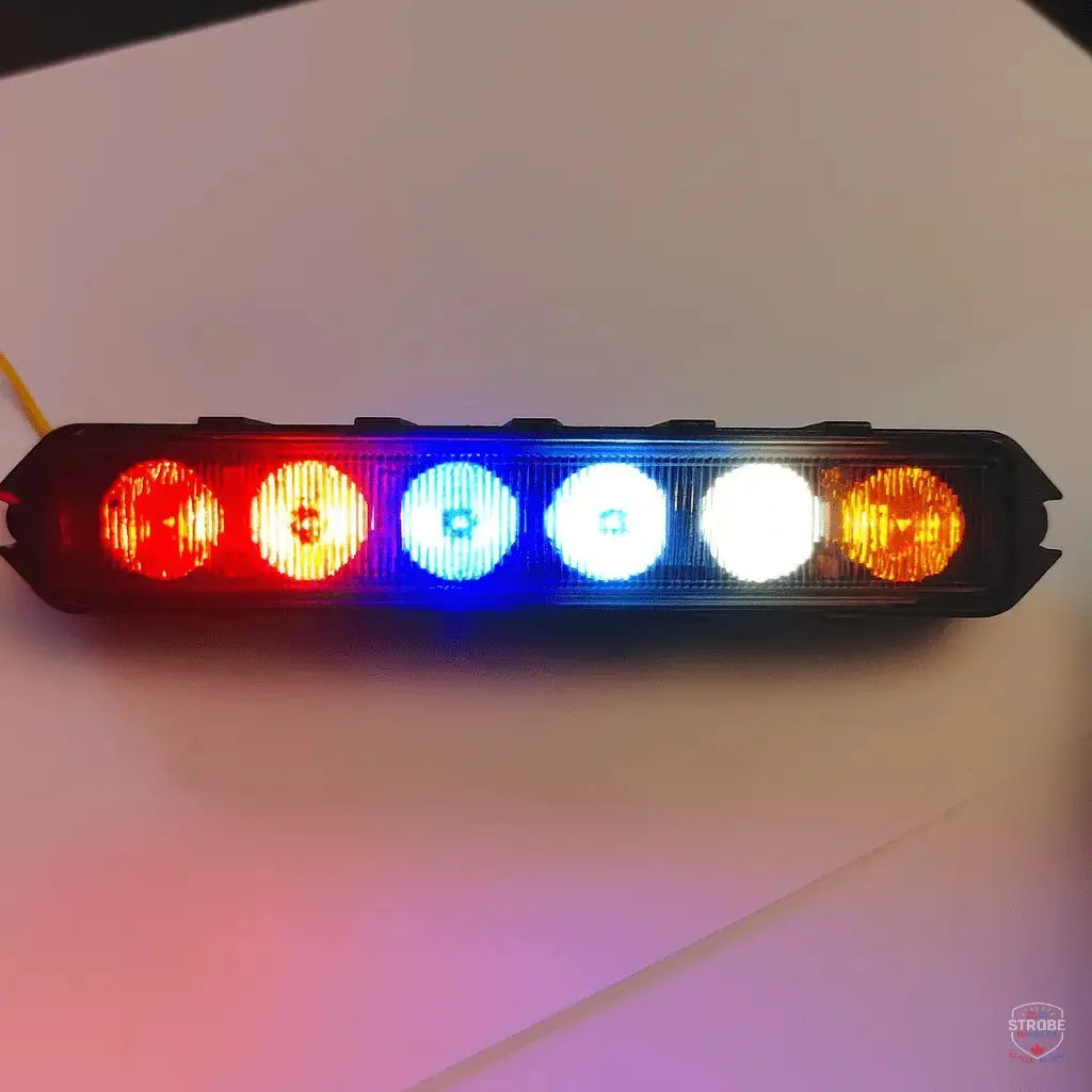 PatrolSM Quad – 6LED Surface Mount Warning Light (Quad Color).