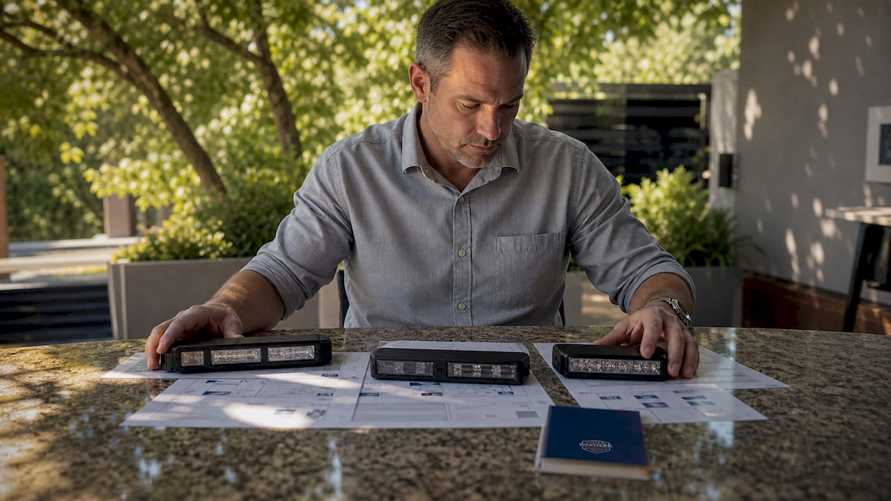 Fleet manager comparing deck light alternatives