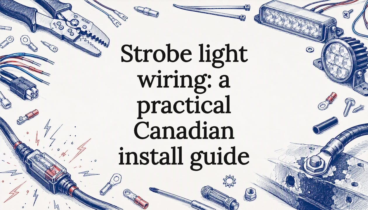 Decorative strobe wiring title card illustration