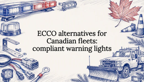 Decorative title card illustration for emergency lighting