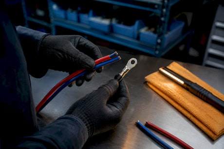 Technician inspecting corrosion resistant wire