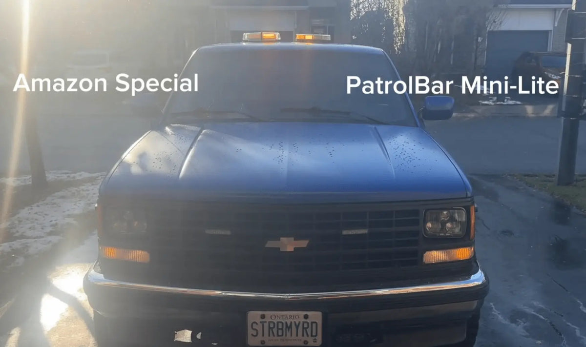 Amazon $79.99 Warning Lights vs PatrolBar Mini-Lite: What You’re Really Paying For - Strobe My Ride