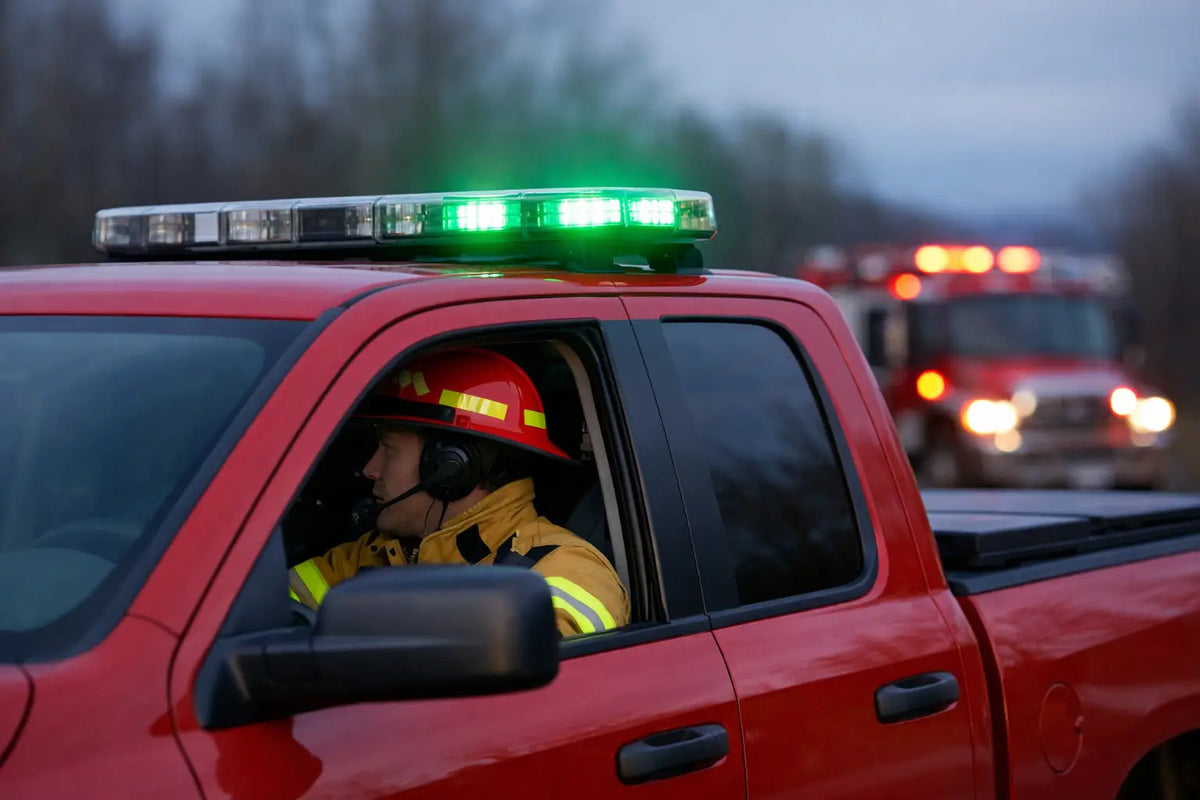 Volunteer Fire Fighter Green Lights Explained