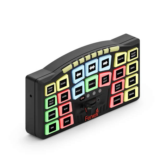 Feniex SynQ-S Full-Size Control Head – 22 Button Controller.