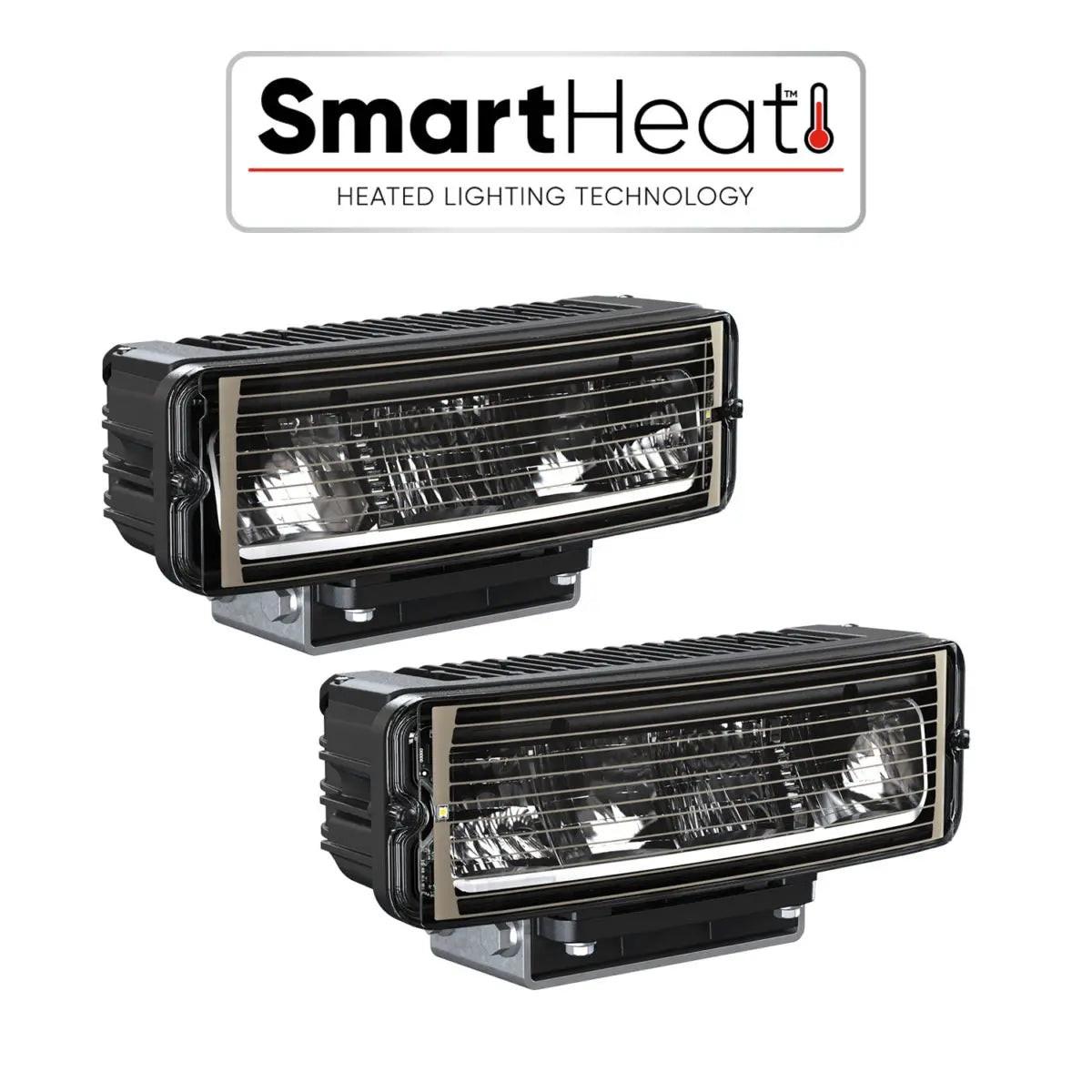 J.W. Speaker Model 9800 HS 5″ × 11″ LED Snow Plow Headlights – Heated High-Speed Kit (Pair, 12–24V).