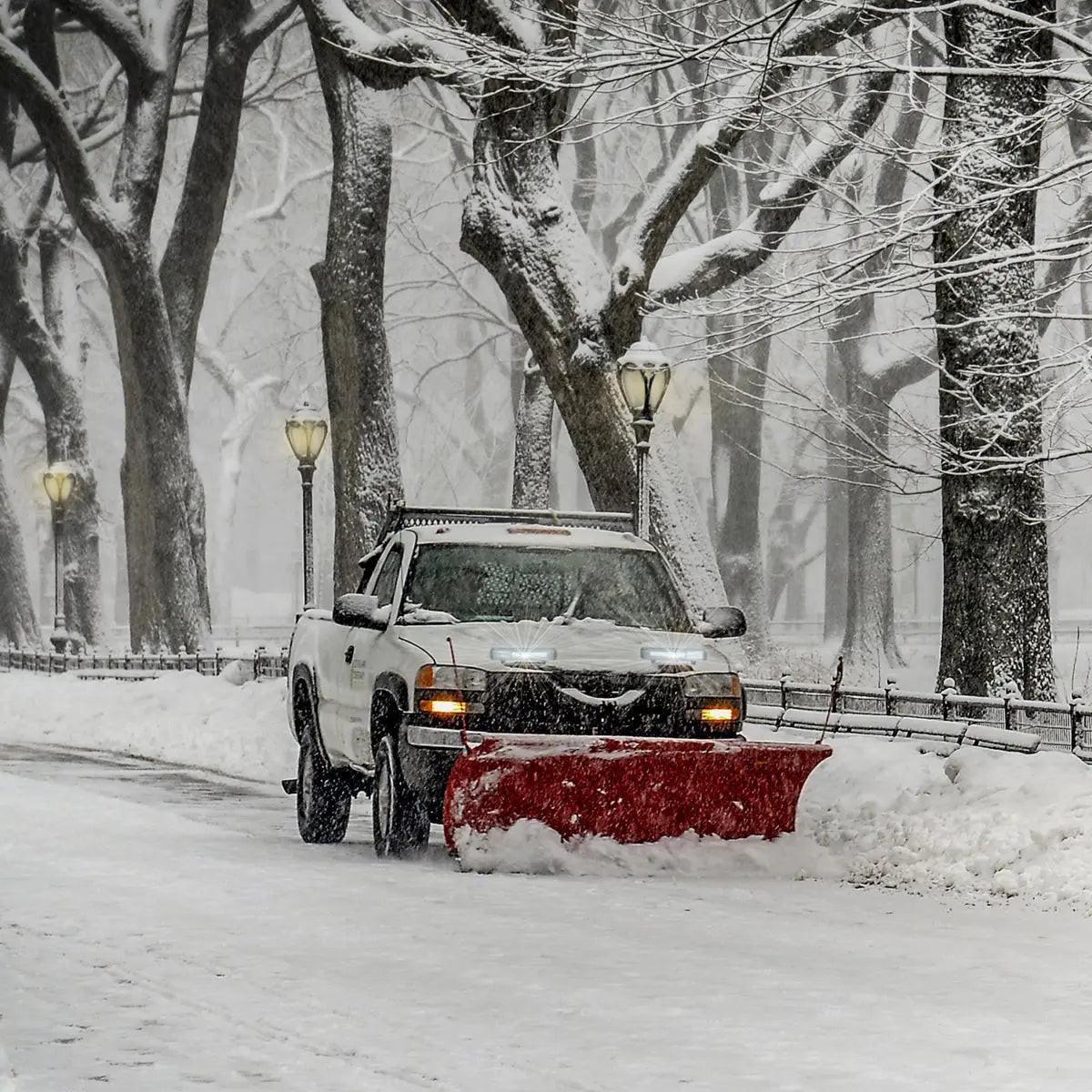 J.W. Speaker Model 9900 LP LED Snow Plow Lights – Pair, Heated + High/Low Beam (12–24V).
