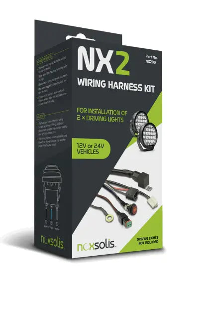 Noxsolis NX200 Wiring Harness Kit – For 2 Driving Lights (12–24V).