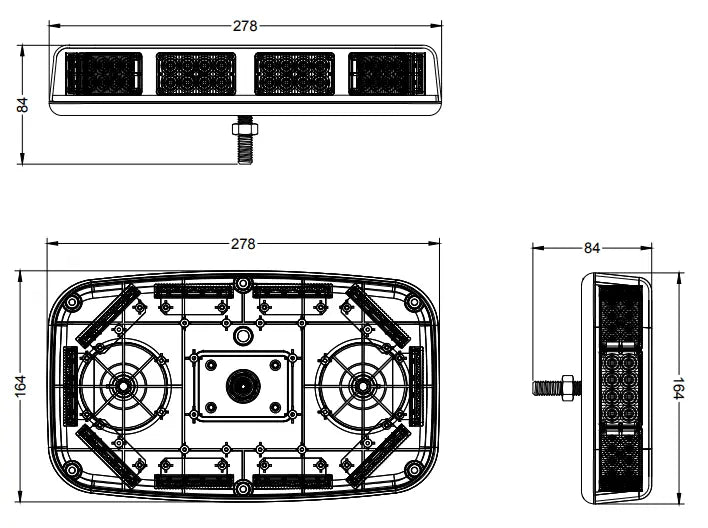 SignalBar Mini-Lite – Amber LED Mini Light Bar.