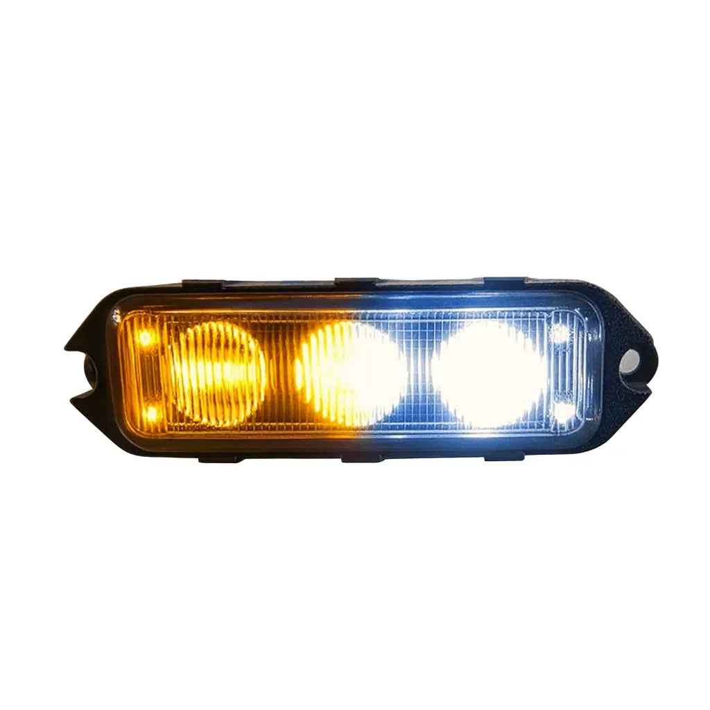 PatrolSM Mini Duo (Amber/White) – Surface Mount LED Warning Light.